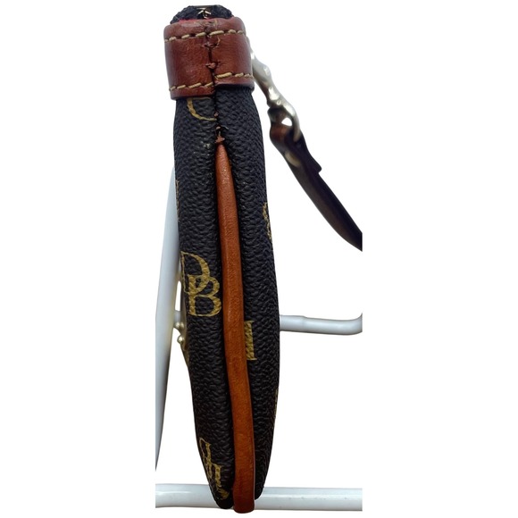 Dooney & Bourke Gretta Key Zip Wristlet DB Monogram Coin Pouch - Picture 4 of 8